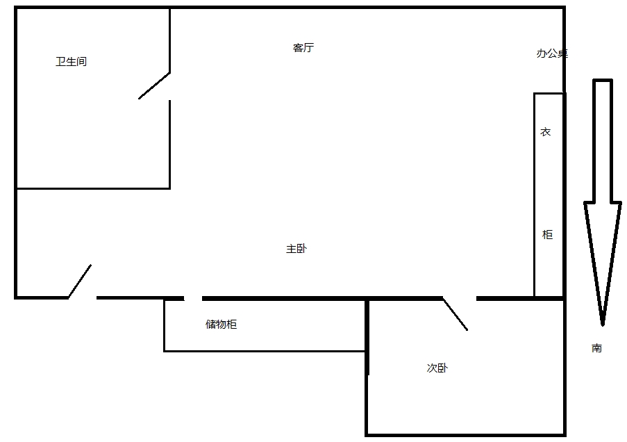 城山家园 2室1厅1卫 80m&sup2;