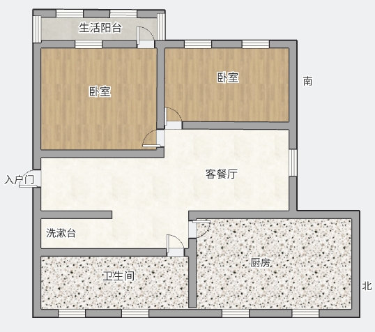 学田苑 2室1厅1卫 69.91m&sup2;