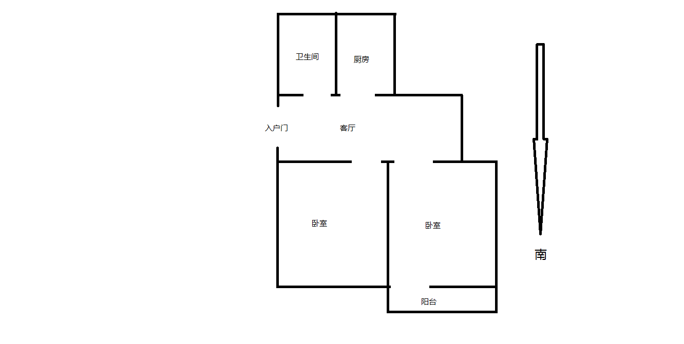 城港新村东区 2室1厅1卫 70m&sup2;