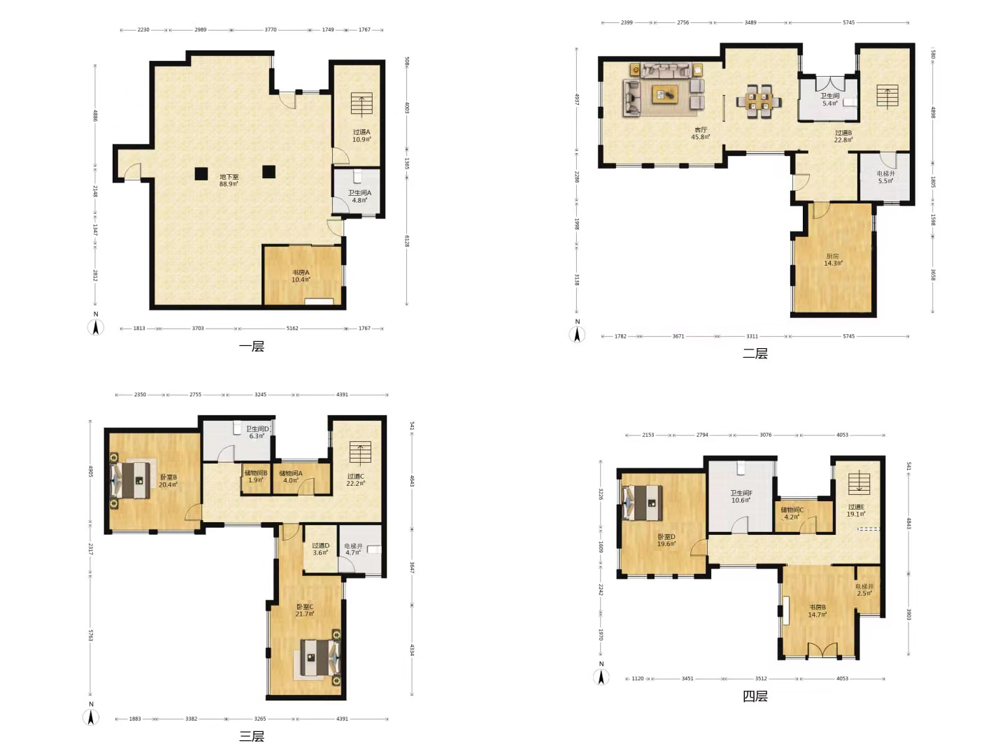 顺发御园 4室2厅3卫 310.00m²
