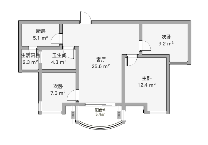 碧桂园(南通经济技术开发区) 3室2厅1卫 94m&sup2;