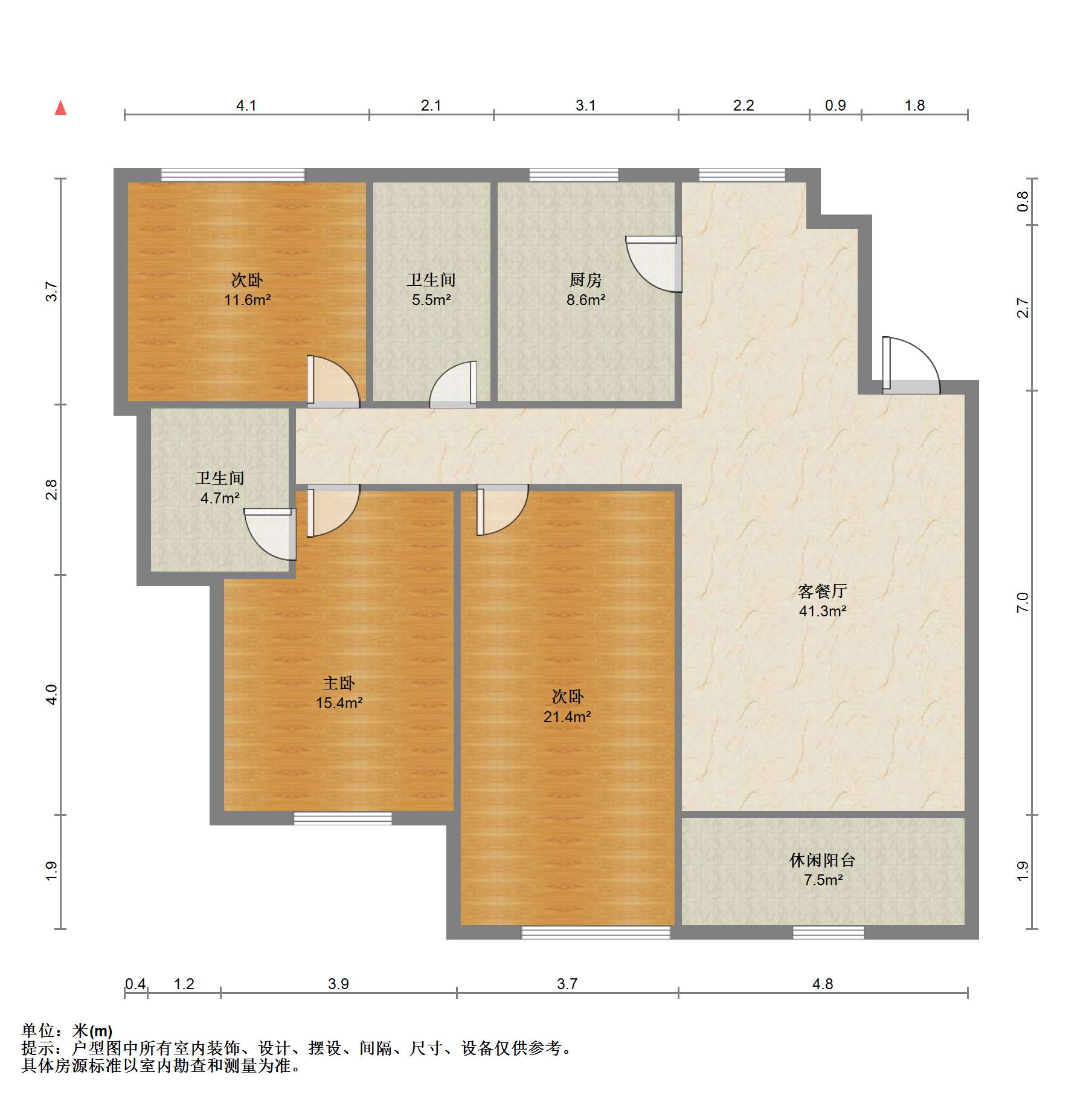 崇川星光域 3室2厅2卫 133m&sup2;