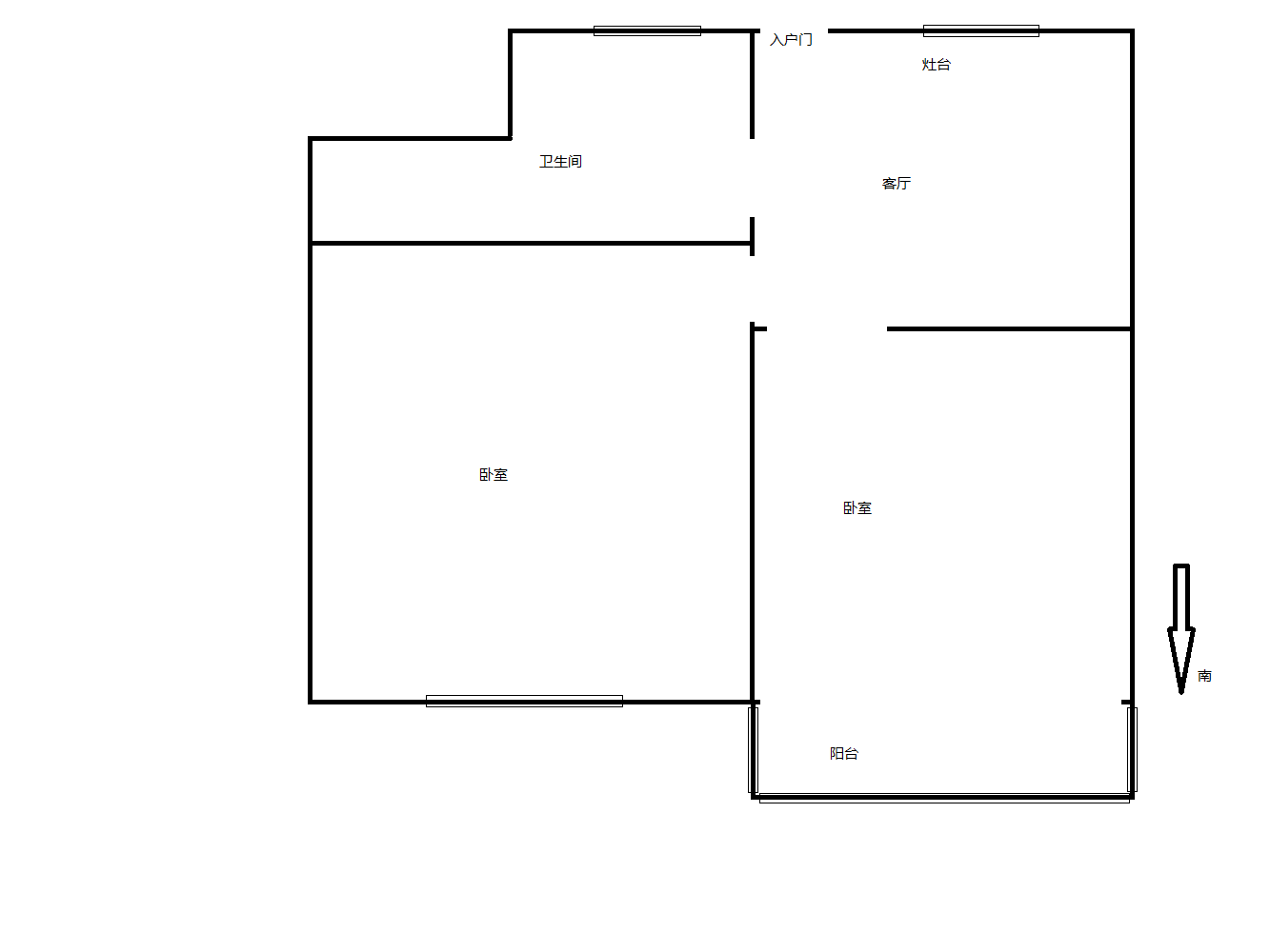 青年路新村 2室1厅1卫 53.7m&sup2;