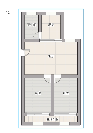 森大蒂花苑北区 2室1厅1卫 89m&sup2;