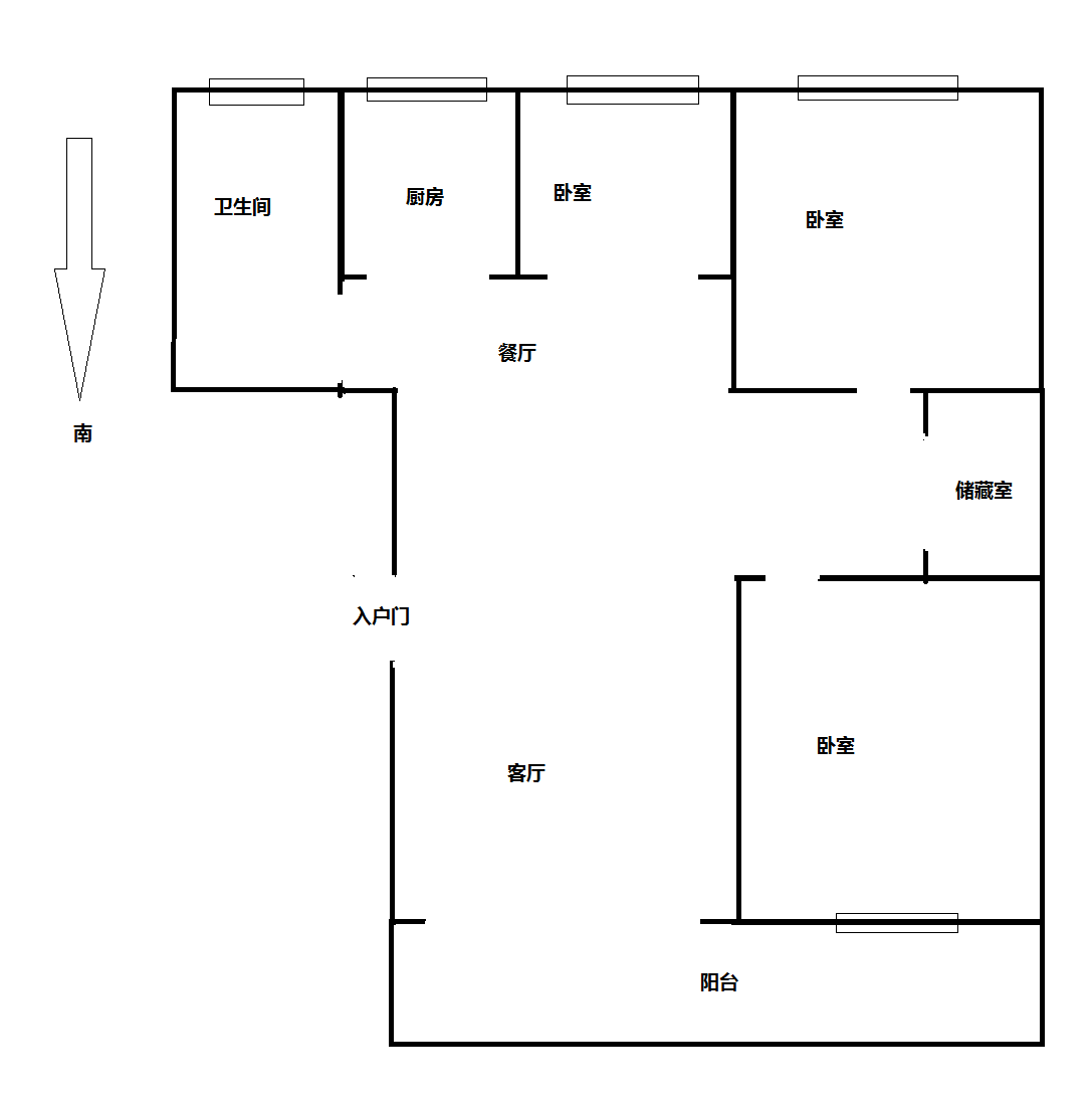 金辉花园 3室2厅1卫 131.97m&sup2;