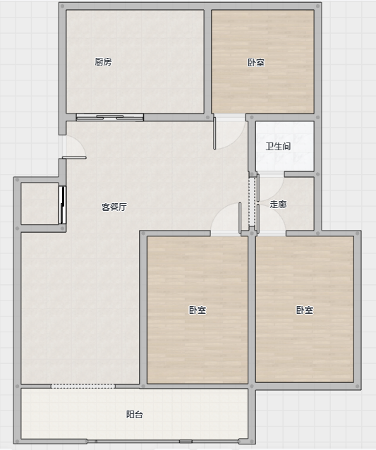 盆架桥花苑 3室2厅1卫 130m&sup2;