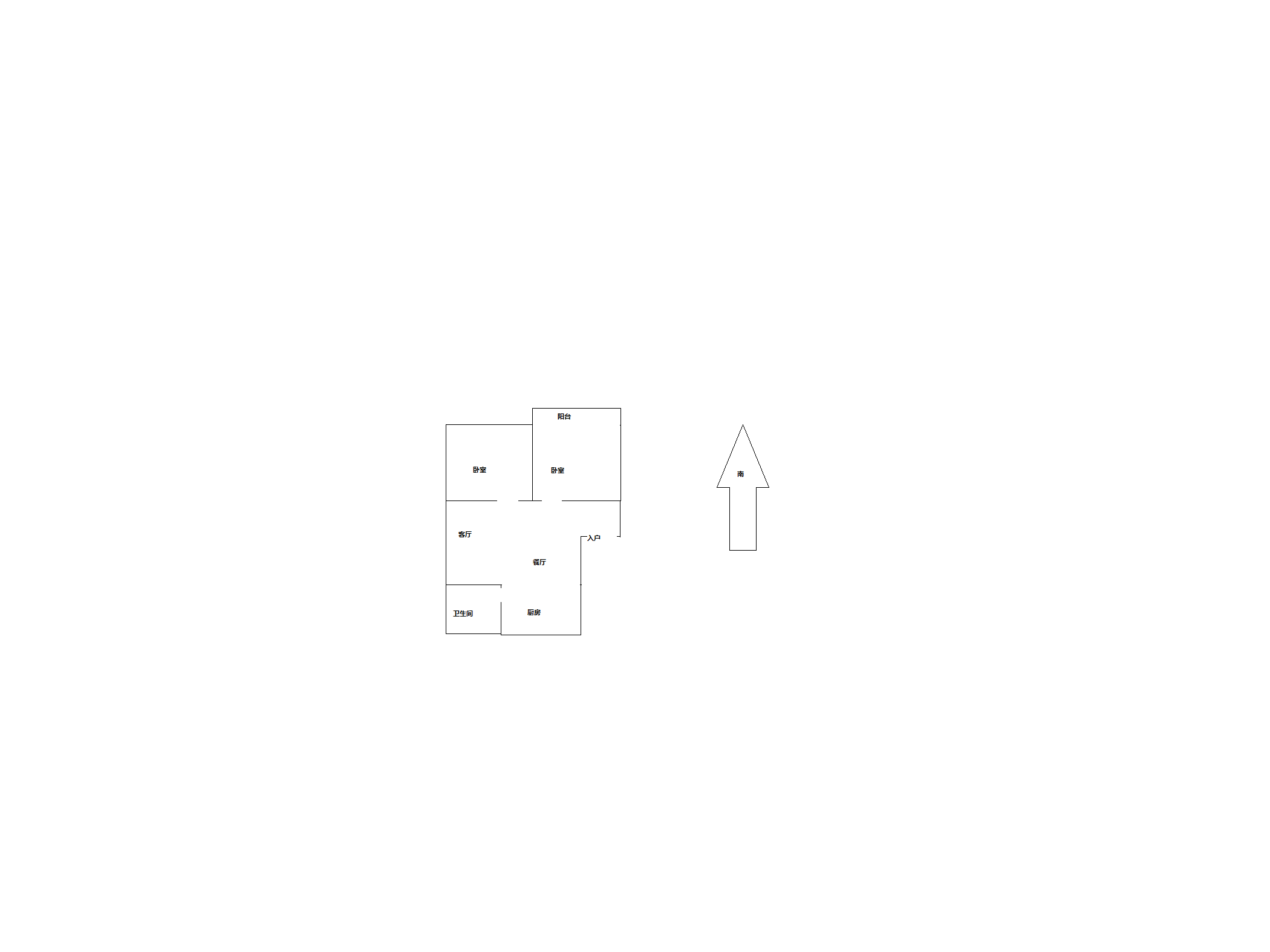 三喜花苑 2室2厅1卫 85m&sup2;