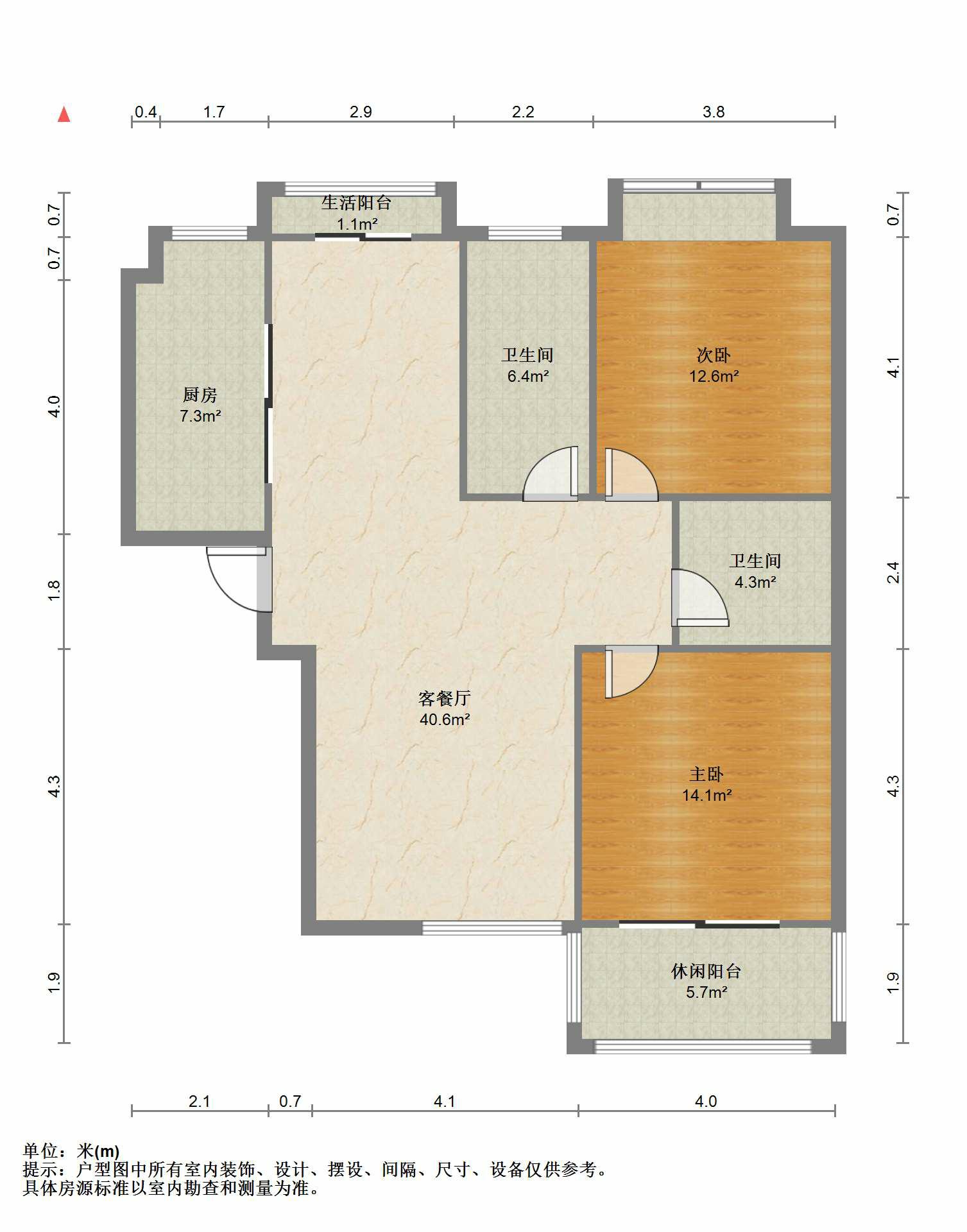 曙光福里 2室2厅2卫 125.00m&sup2;