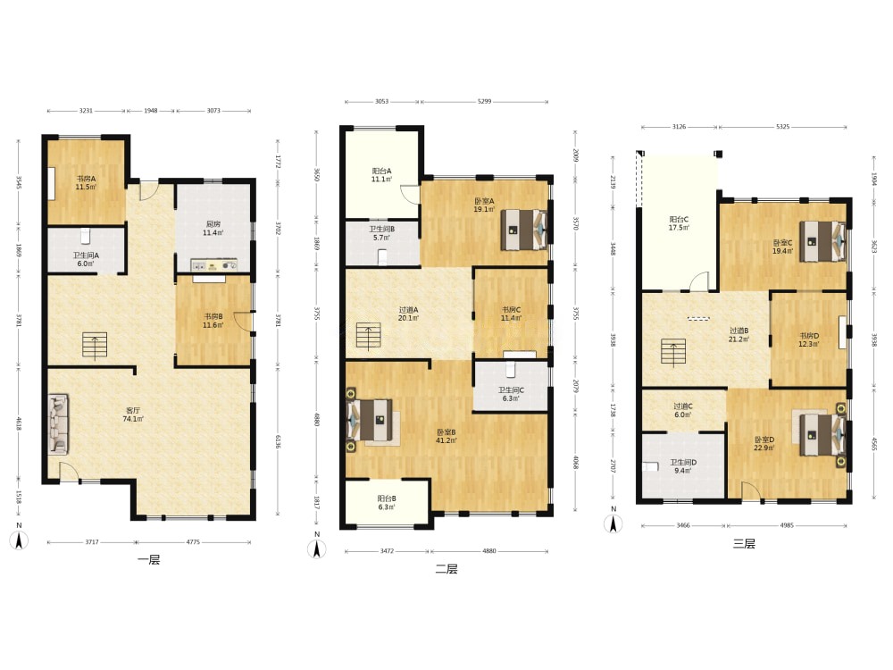 顺发御园 4室2厅4卫 310m&sup2;