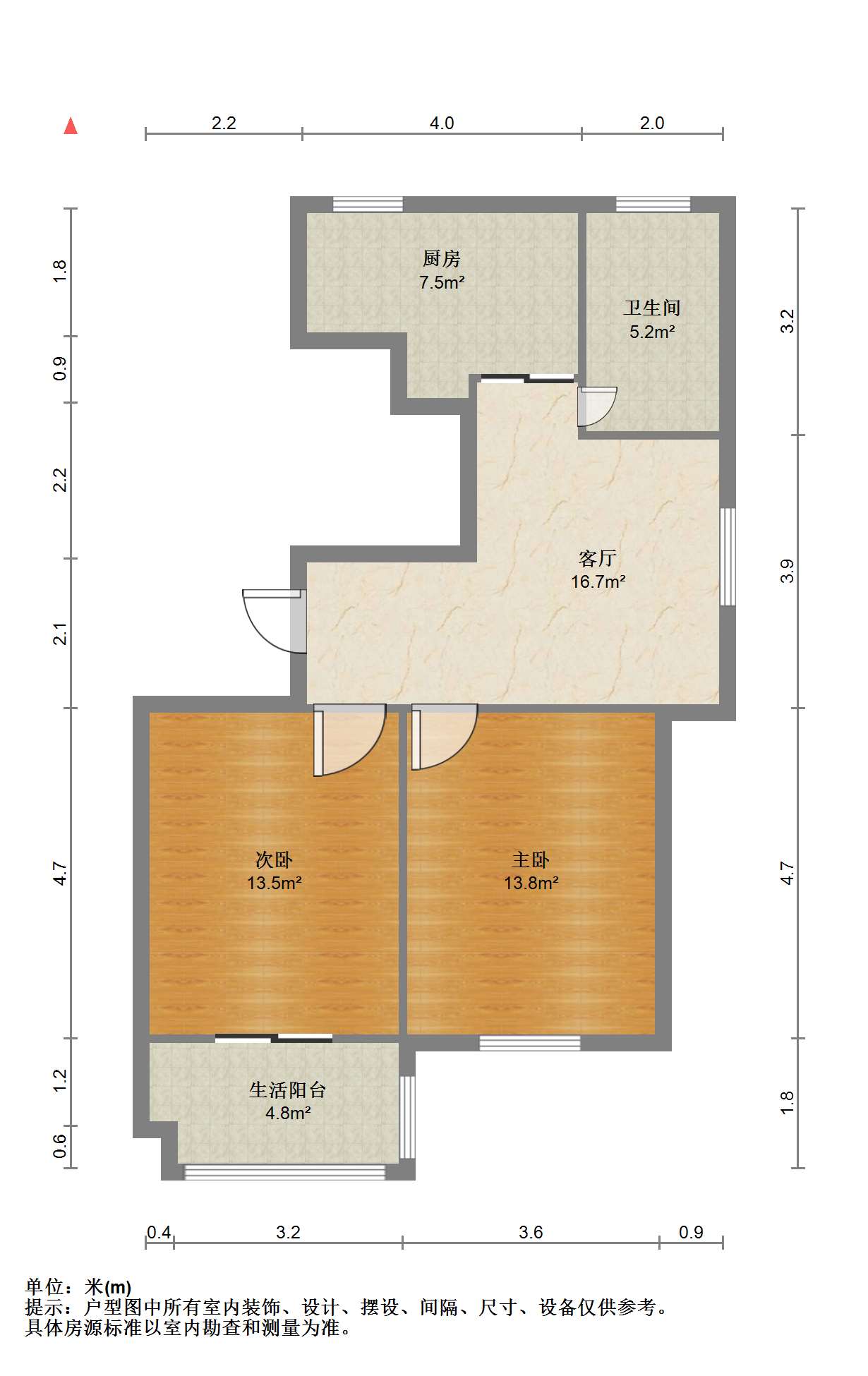 观阳名邸 3室1厅1卫 100m&sup2;