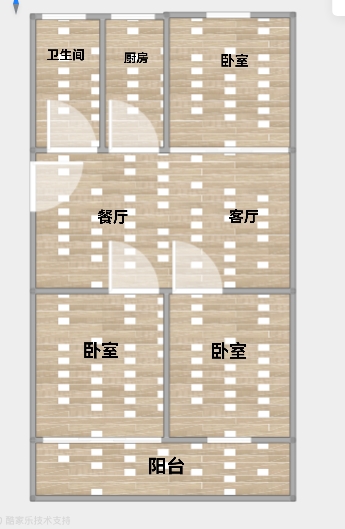 前景花苑 3室1厅1卫 130m&sup2;