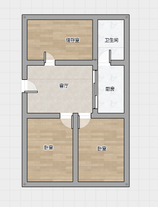 北郭东村北区 2室1厅1卫 65m&sup2;