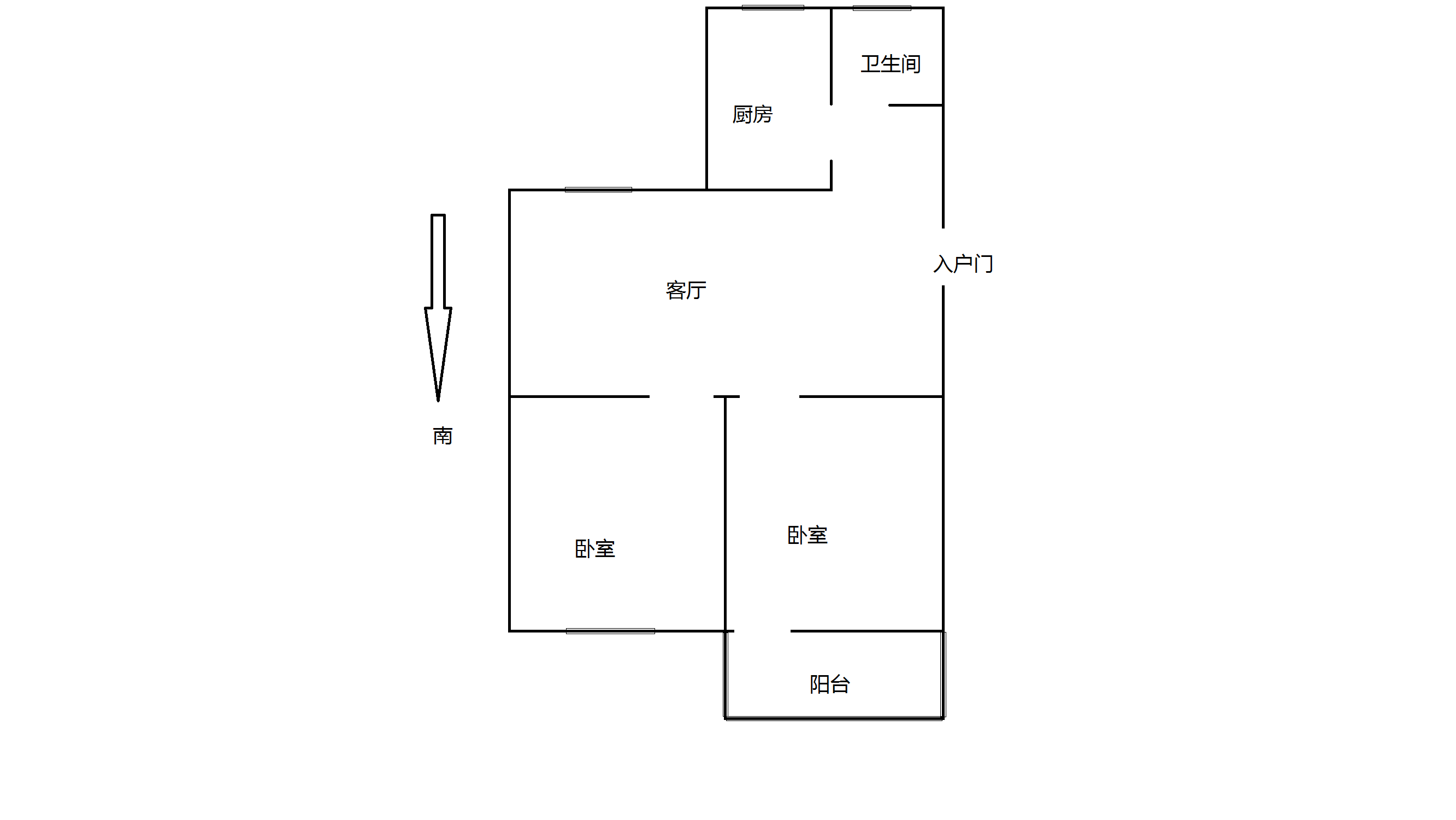 新建路新村 2室1厅1卫 71m&sup2;