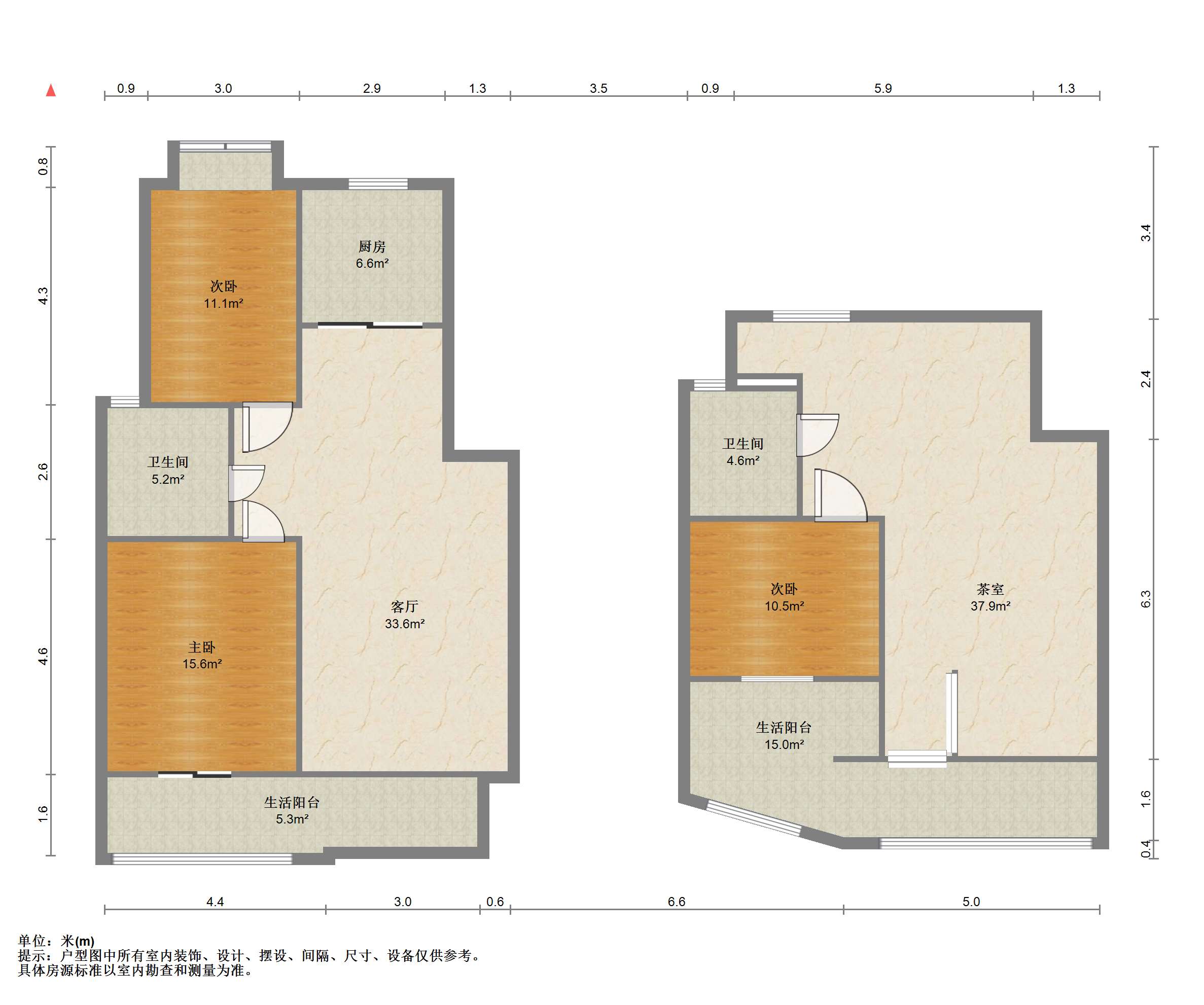 东晖花园 3室3厅2卫 136.00m&sup2;