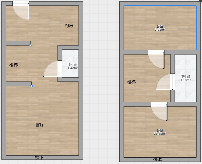 东景国际 2室1厅1卫 65m&sup2;