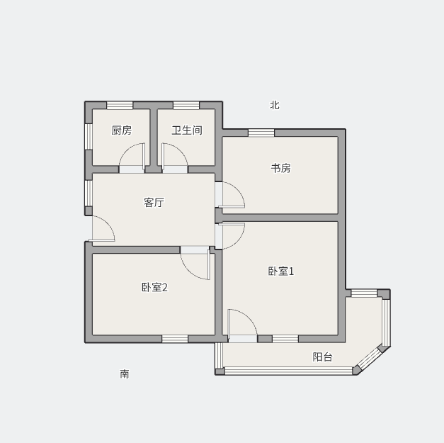 新桥北村 2室1厅1卫 71.42m&sup2;