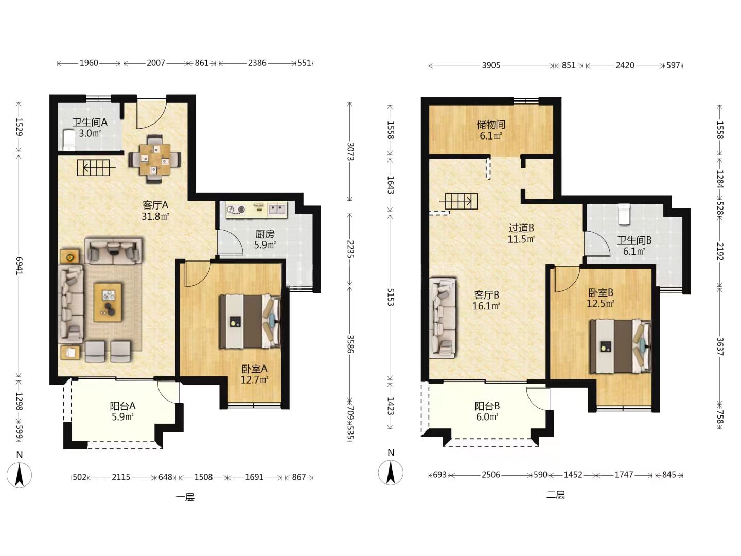 意邦绿墅湾 3室2厅2卫 128.83m&sup2;
