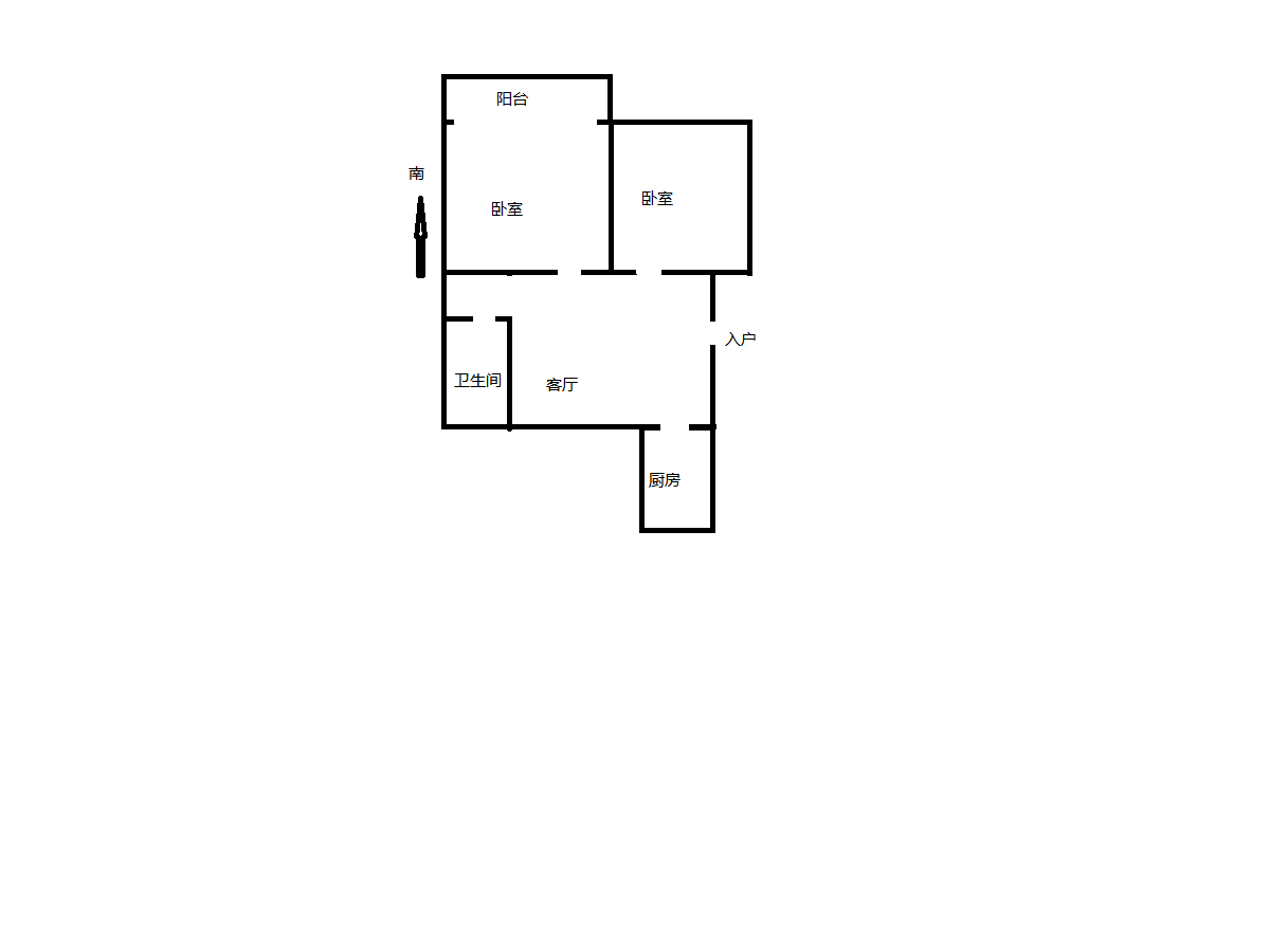 城港新村 2室1厅1卫 59.9m&sup2;