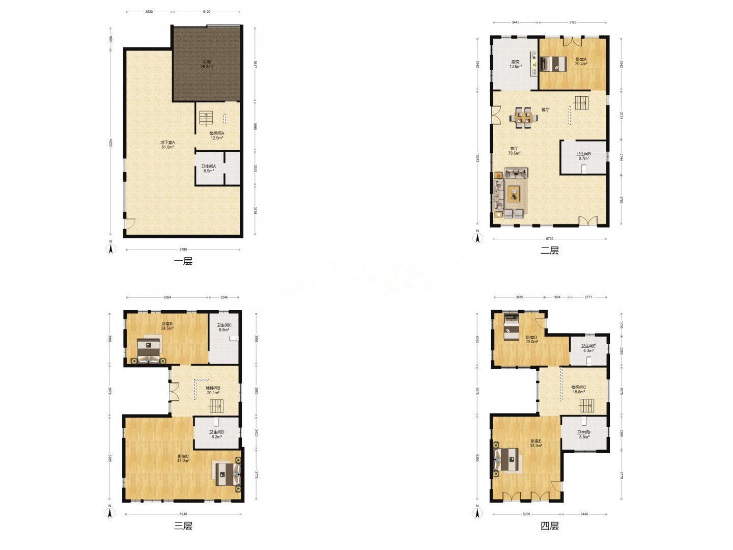 顺发御园 4室2厅3卫 370.83m&sup2;