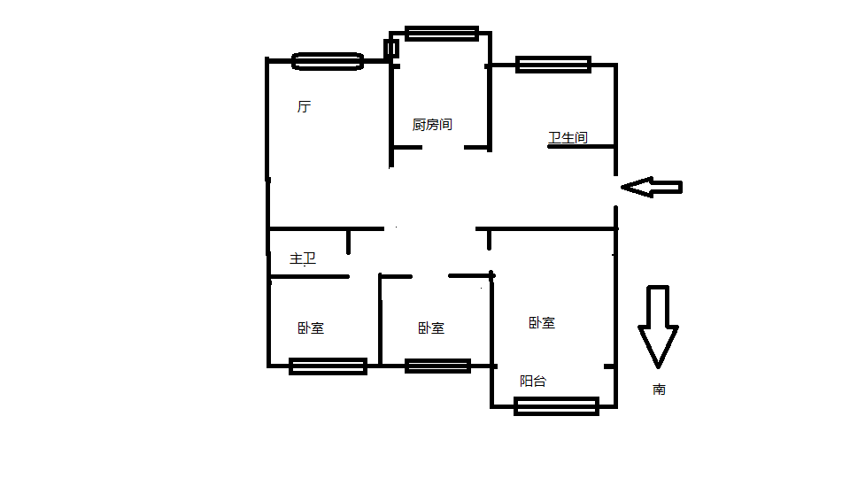 都市华城 3室2厅2卫 141m&sup2;