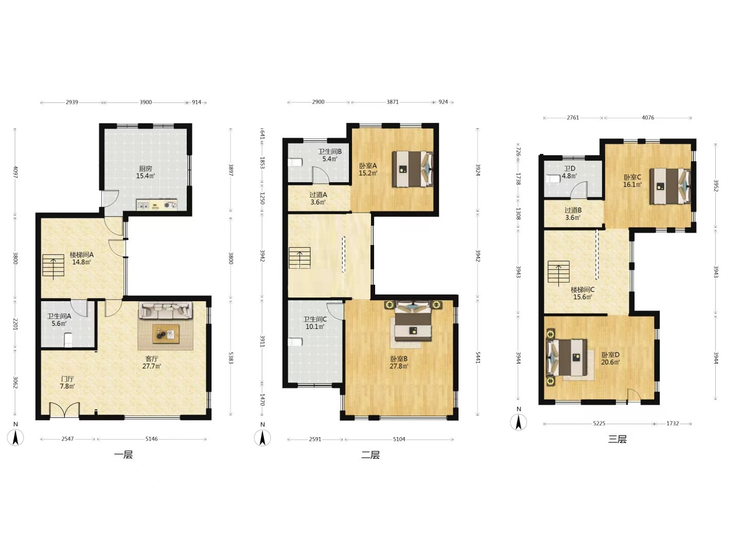 顺发御园 4室1厅3卫 260.27m²