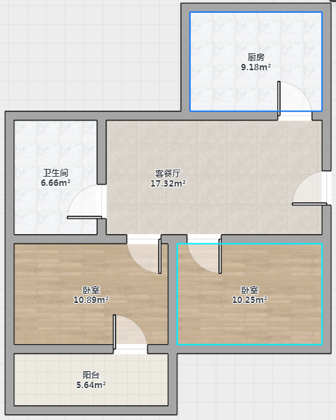 北濠桥新村 2室1厅1卫 63m&sup2;