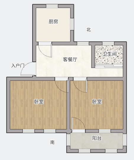 延寿巷18号 2室1厅1卫 66m&sup2;