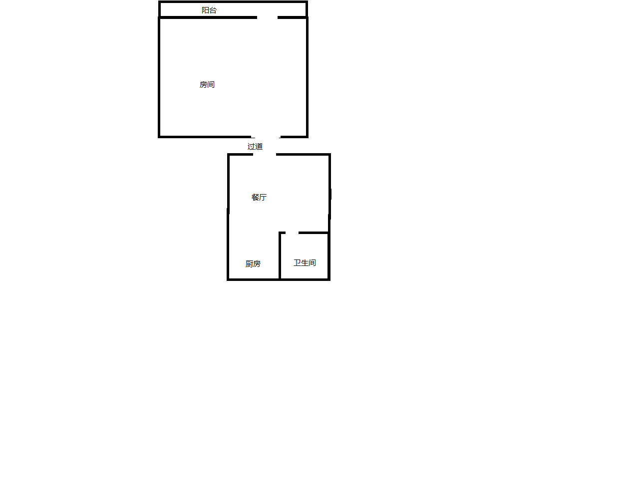 新建路新村(新建花苑) 1室1厅1卫 36.81m&sup2;