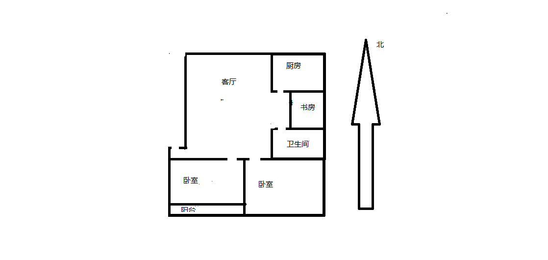 郭里园 3室2厅1卫 91.96m&sup2;