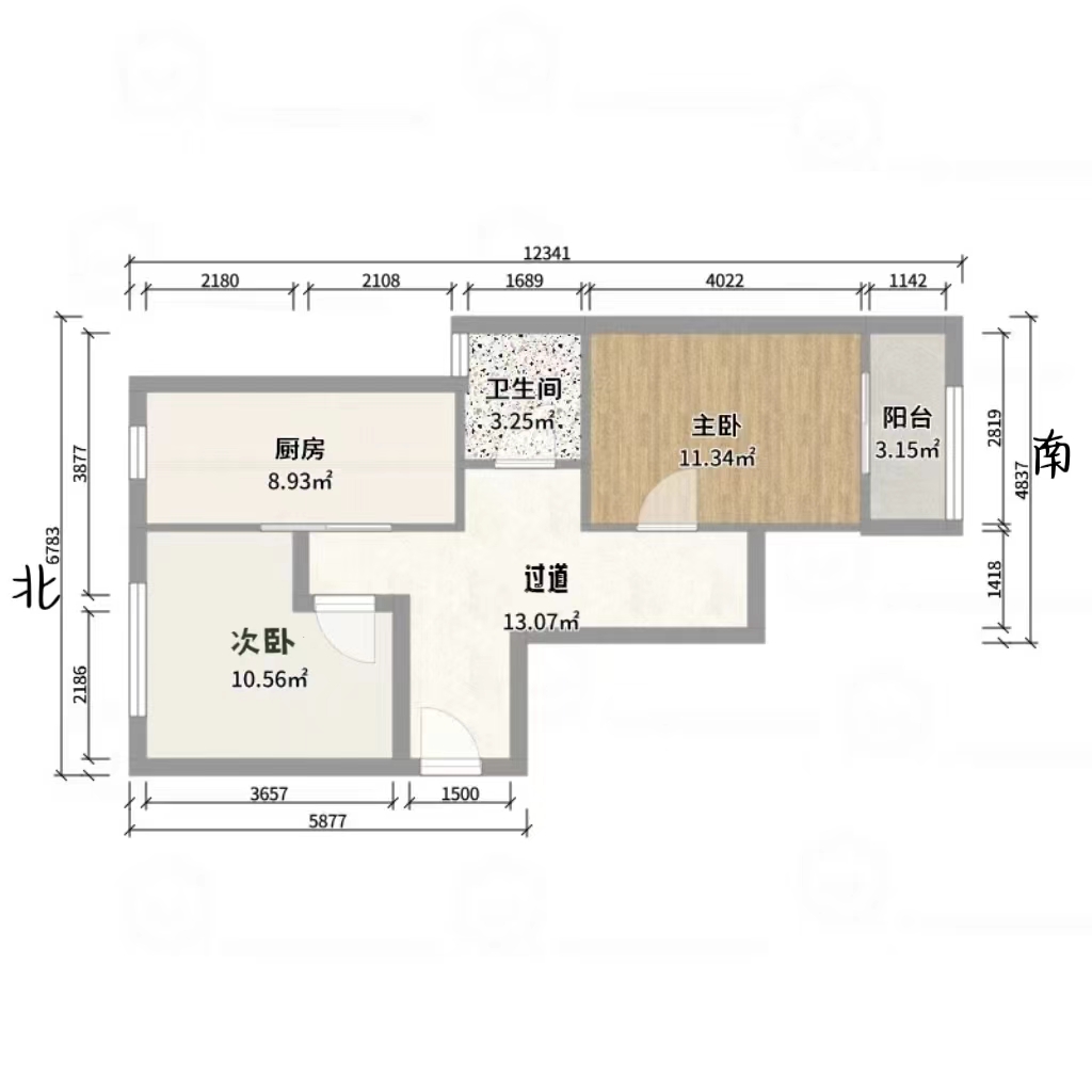 源兴花苑南区 2室0厅1卫 72.00m&sup2;