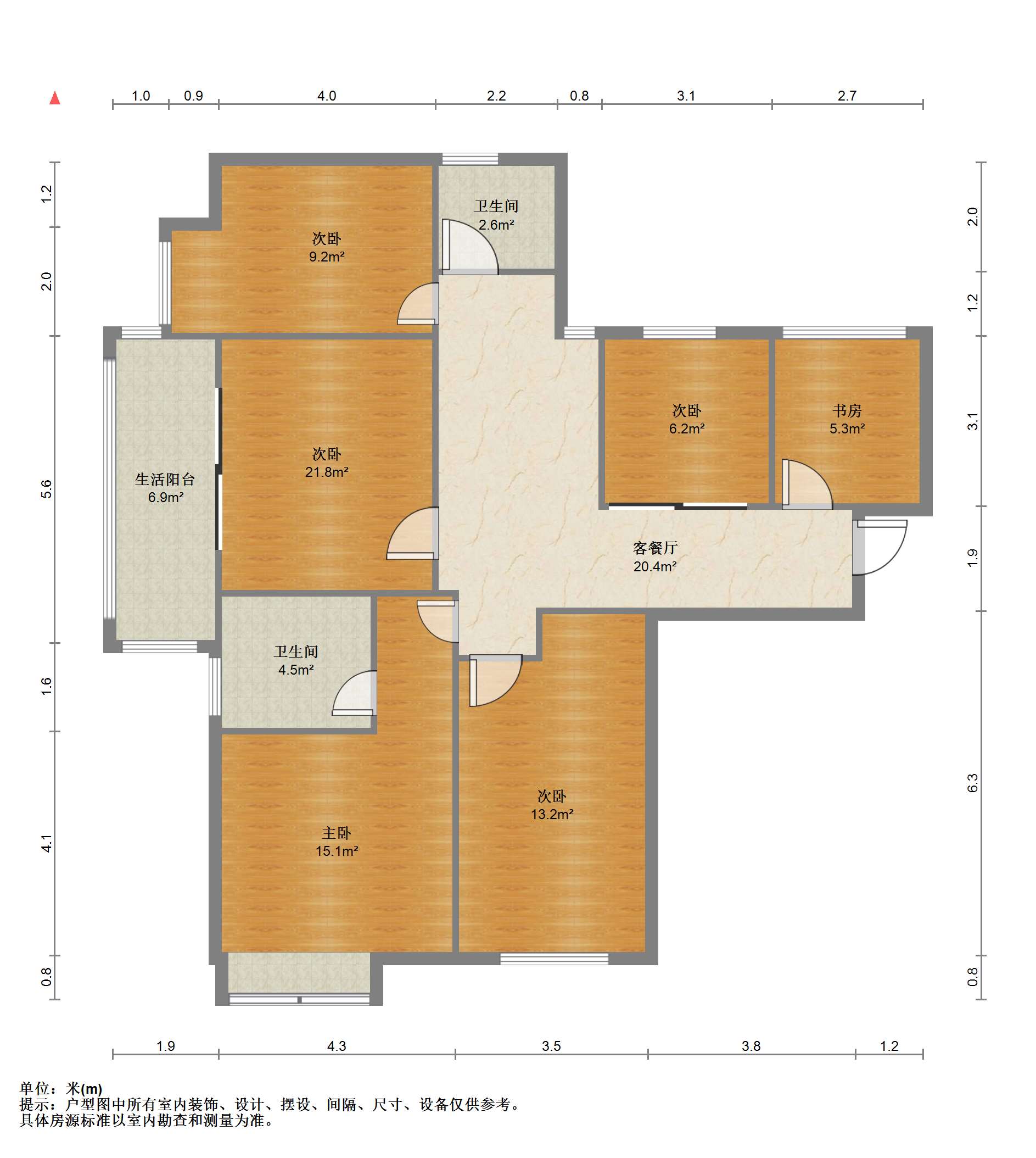 华强城三期 3室2厅2卫 118m²