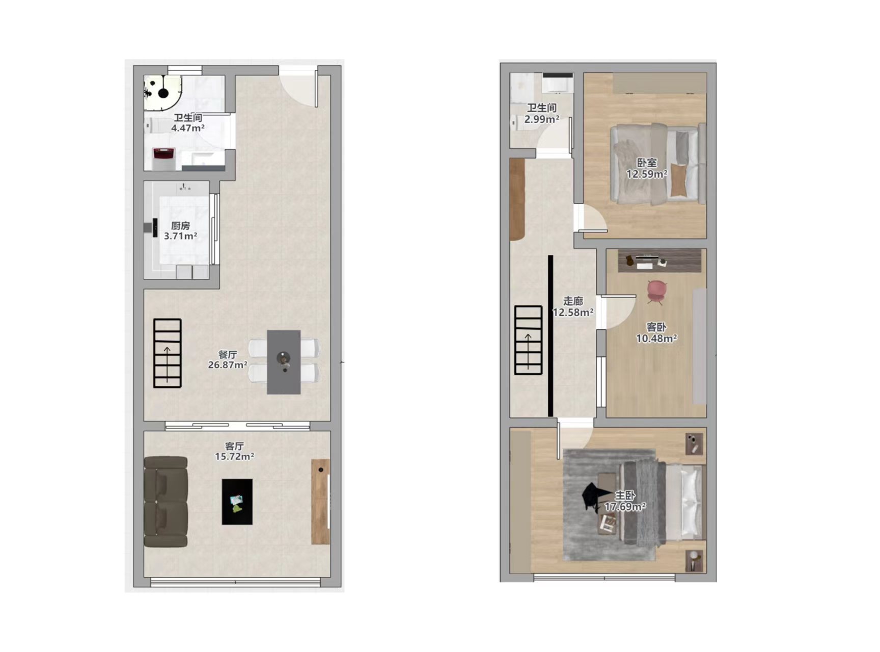 鸿运大厦 2室1厅1卫 70.24m&sup2;