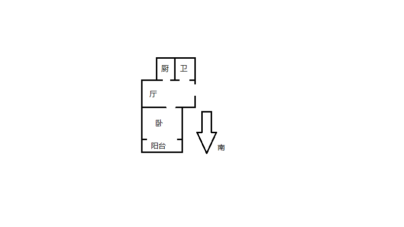 虹桥西村 1室1厅1卫 44.6m&sup2;