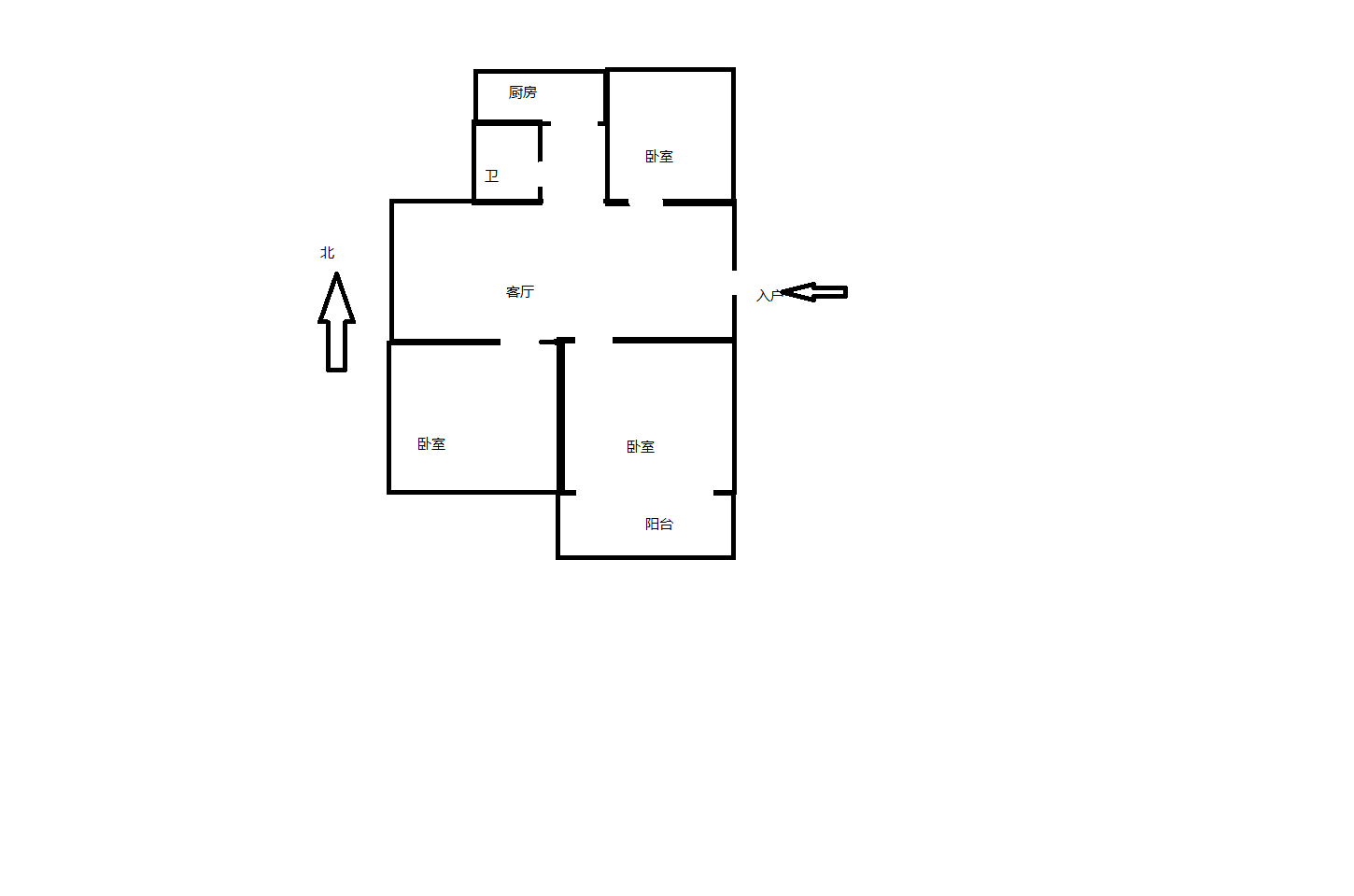 光明东村二期 3室1厅1卫 76.29m&sup2;