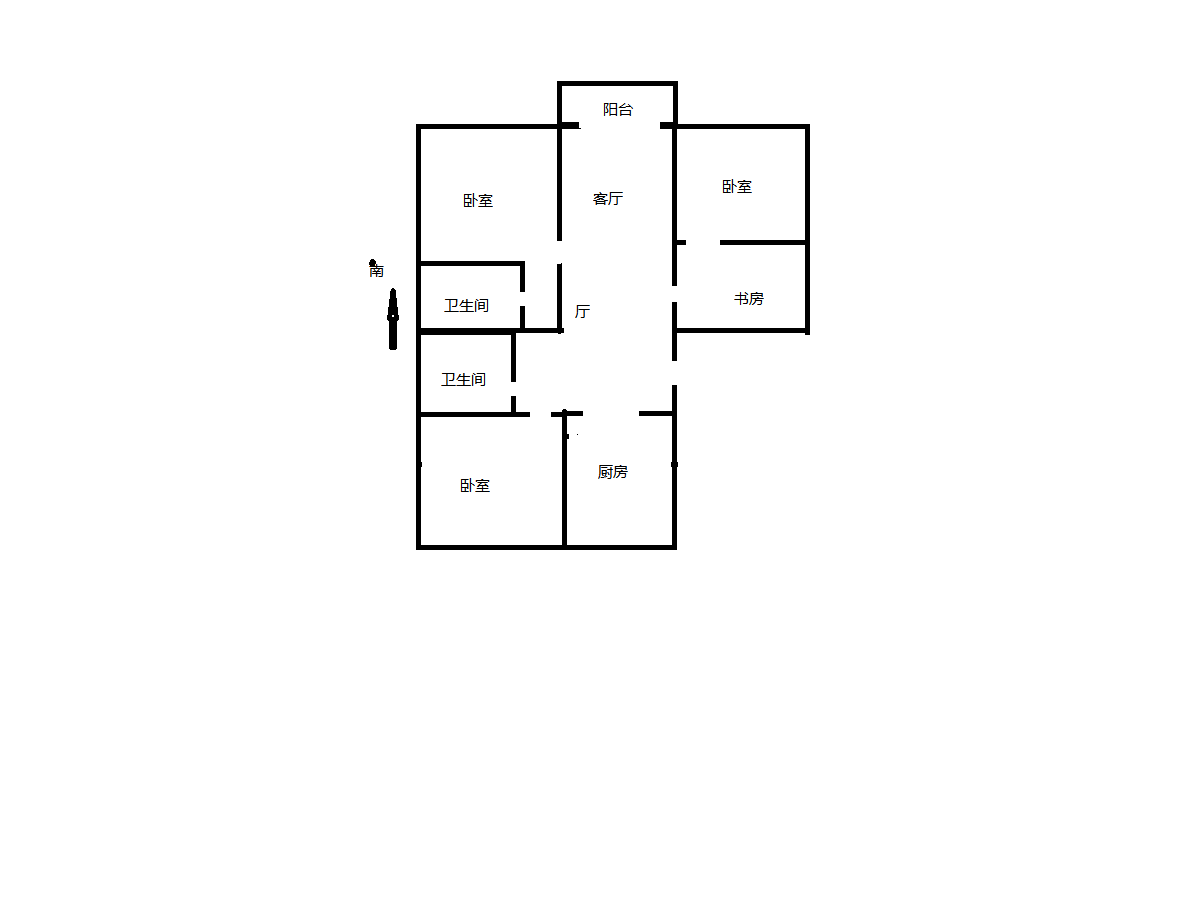 友谊公寓 3室2厅2卫 162m&sup2;
