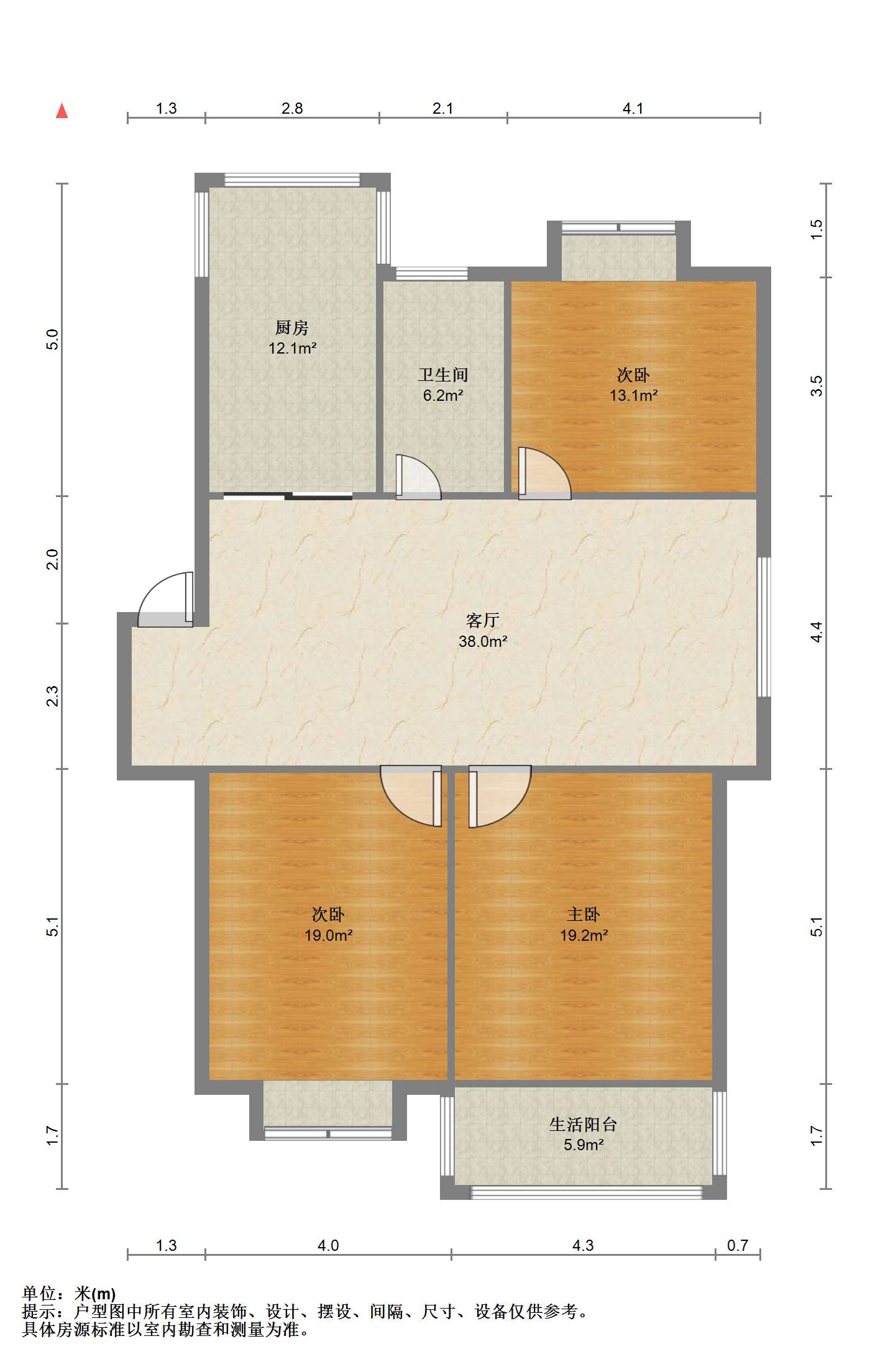 东大俪鑫 3室2厅1卫 133m&sup2;