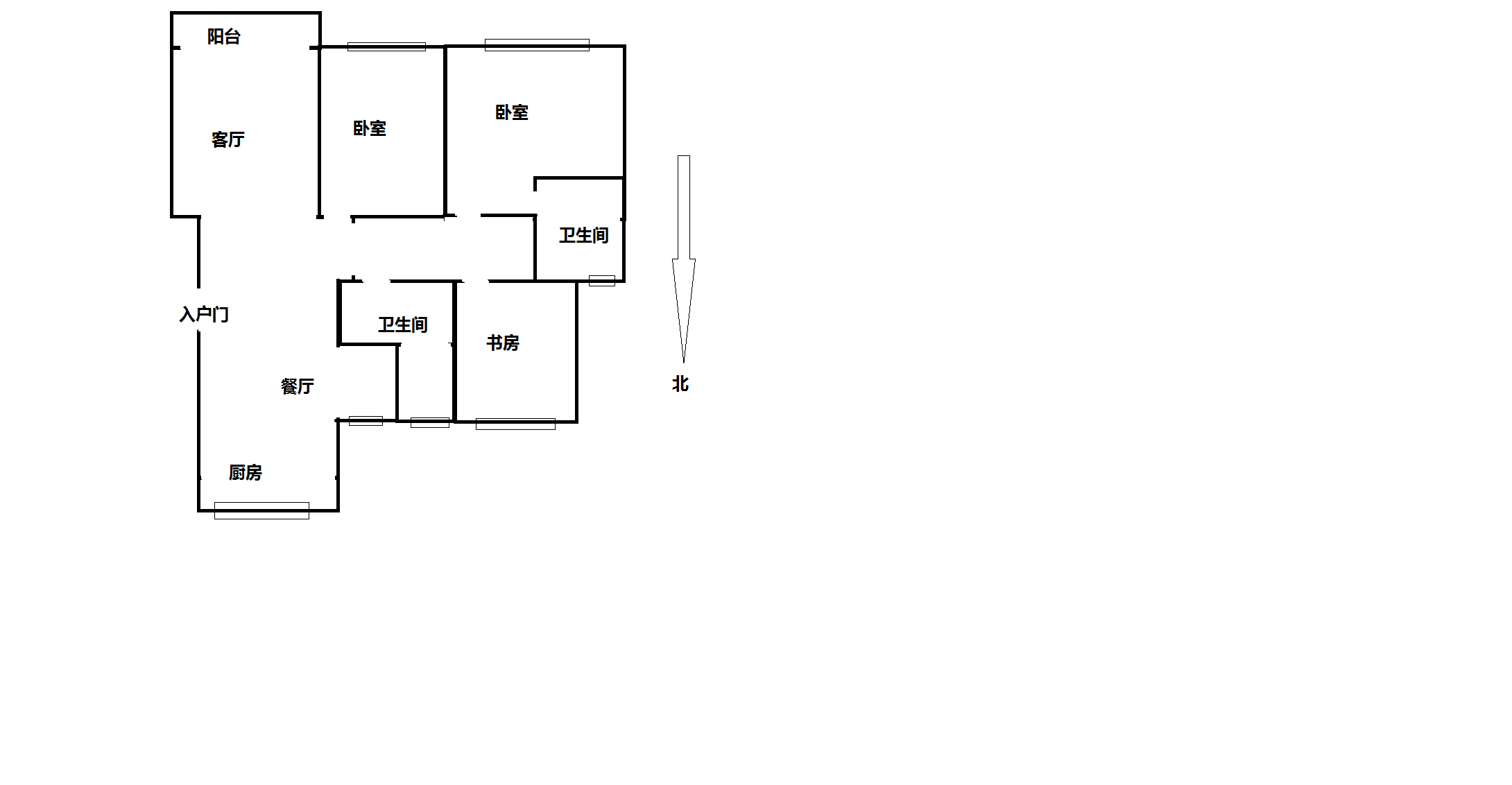 丁香花园 3室2厅2卫 128.50m&sup2;