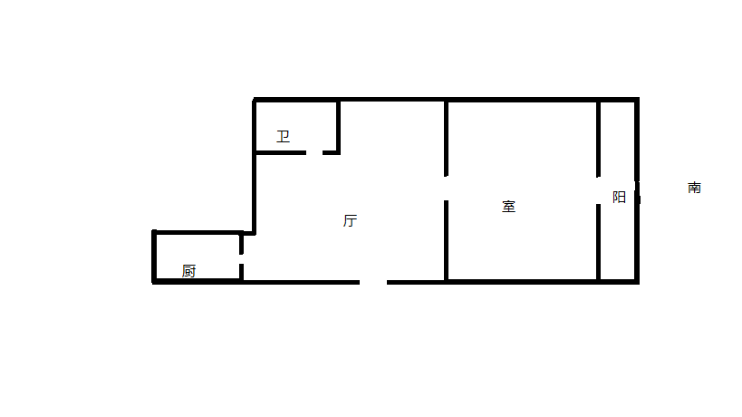 虹桥新村(朝霞路) 1室1厅1卫 46.13m²