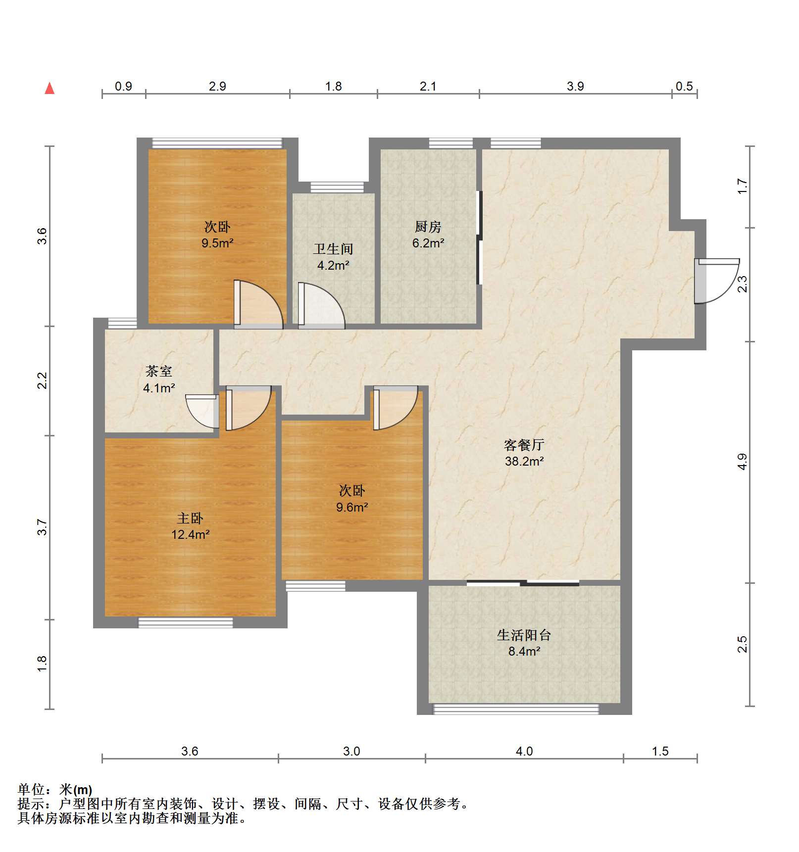 景瑞御府 3室2厅2卫 120.00m&sup2;
