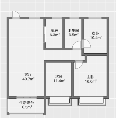 南通雅居乐花园 3室2厅1卫 99m&sup2;