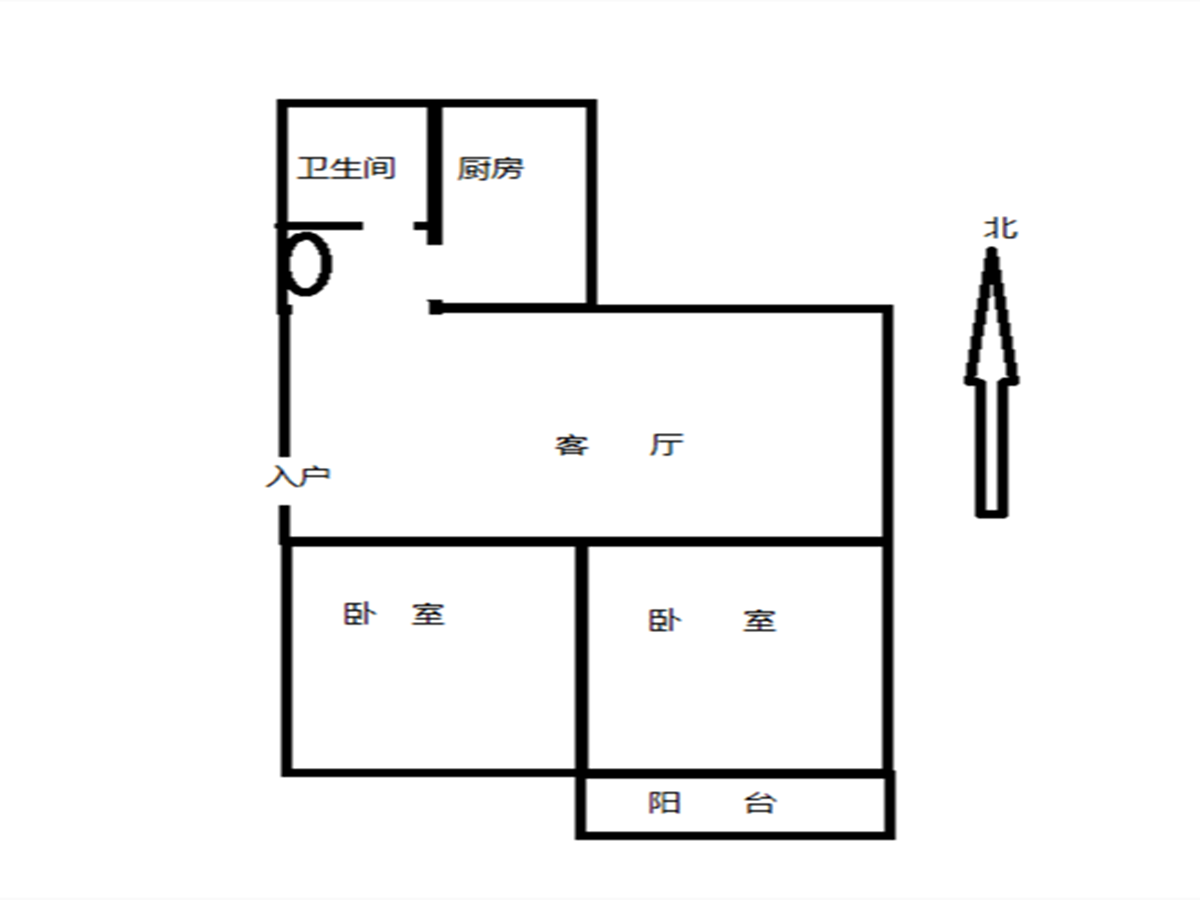 城港新村 2室1厅1卫 64.12m&sup2;