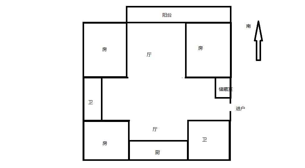 濠西园华迪东区 3室2厅2卫 154m&sup2;