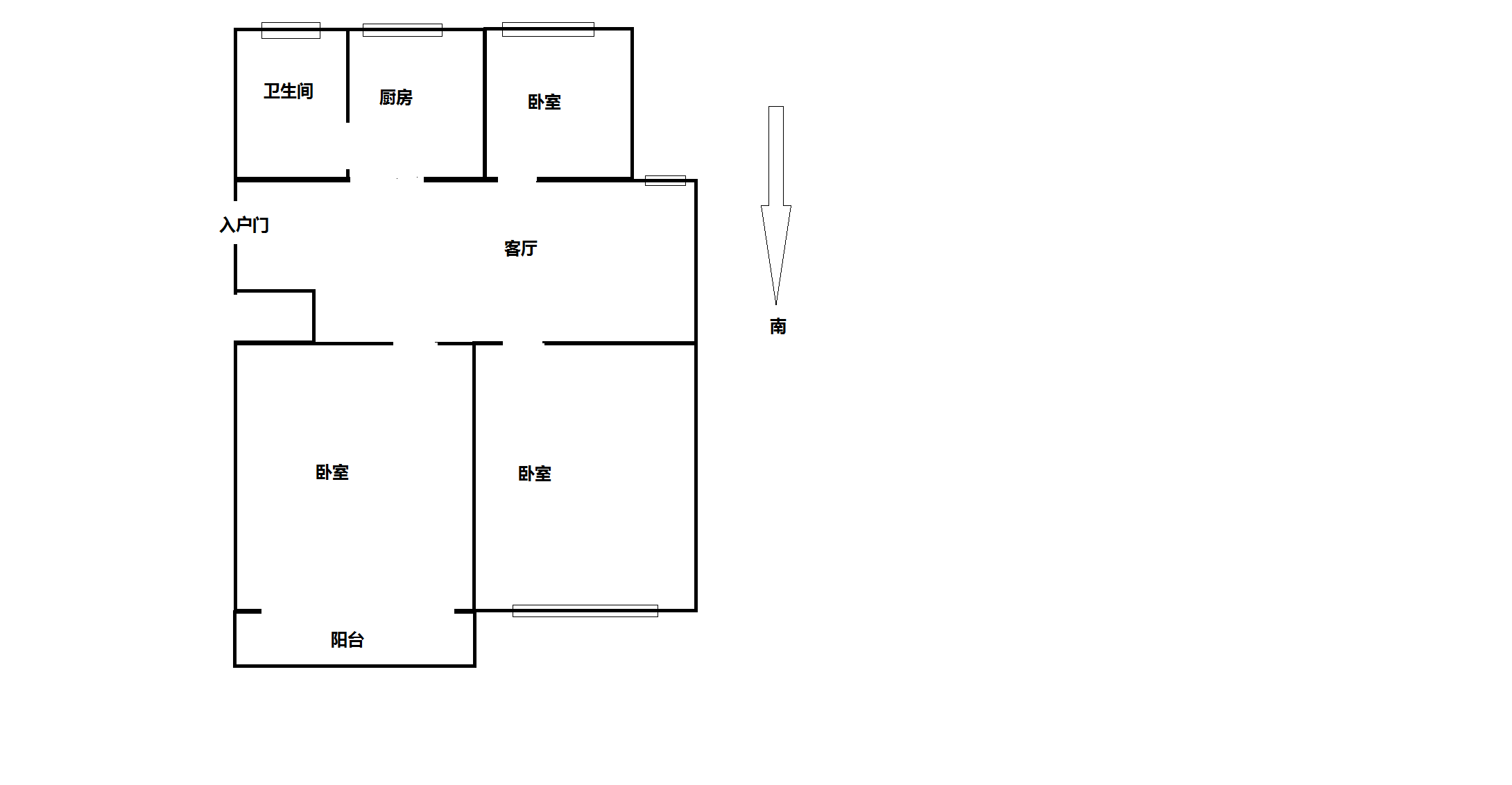 光明南村 3室1厅1卫 98m&sup2;