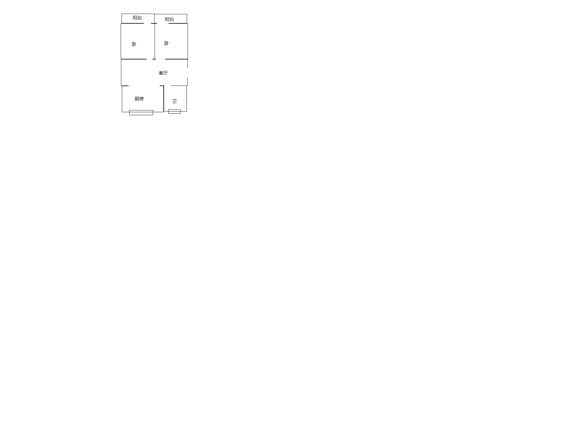 晏园河东老街 2室1厅1卫 83m&sup2;