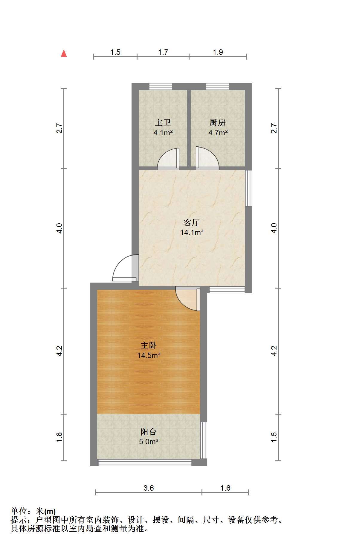 湾子头新寓 1室1厅1卫 52m&sup2;