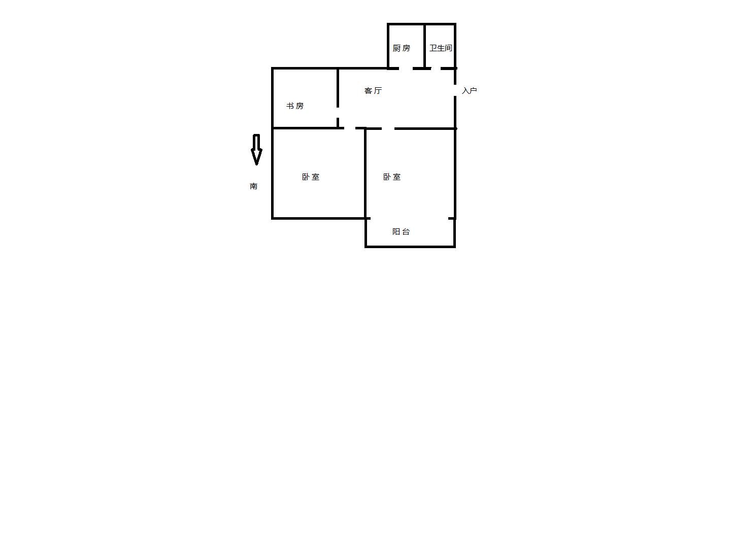 濠西园 3室1厅1卫 79.1m&sup2;