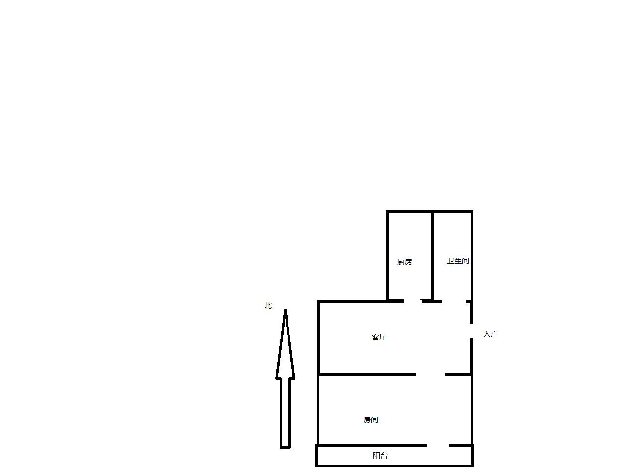 城港新村 1室1厅1卫 47.99m&sup2;
