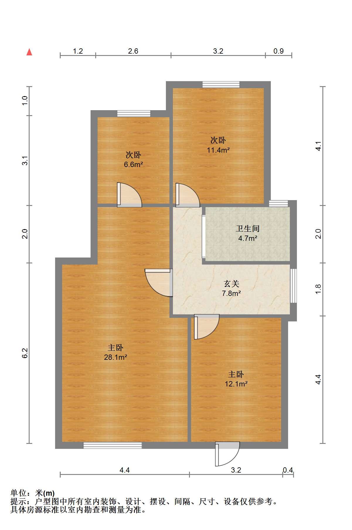 军山花园 6室3厅2卫 261.00m&sup2;