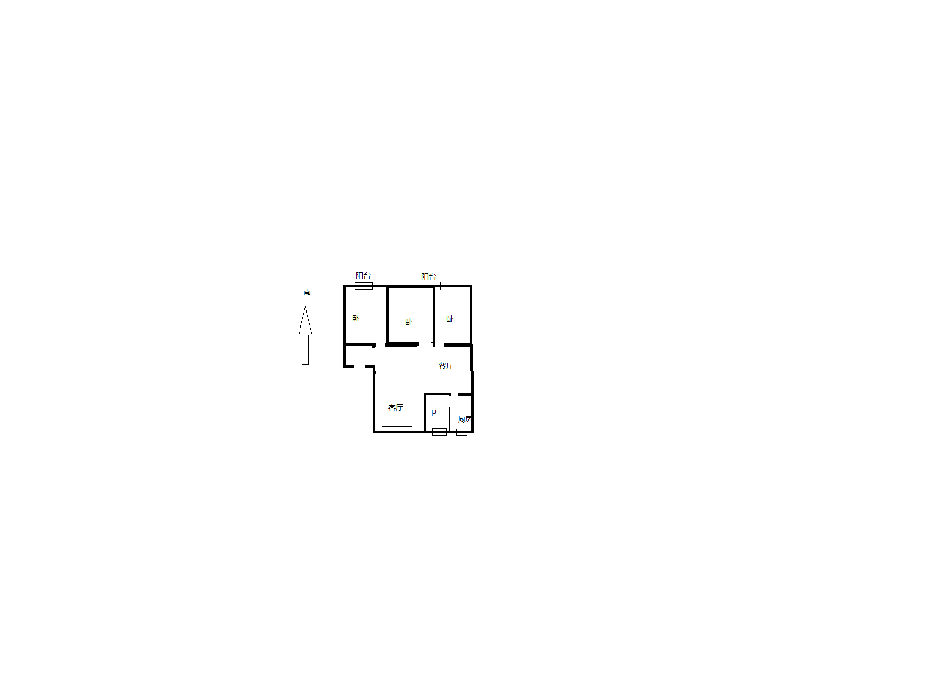 城南绿苑 3室2厅1卫 127.92m&sup2;