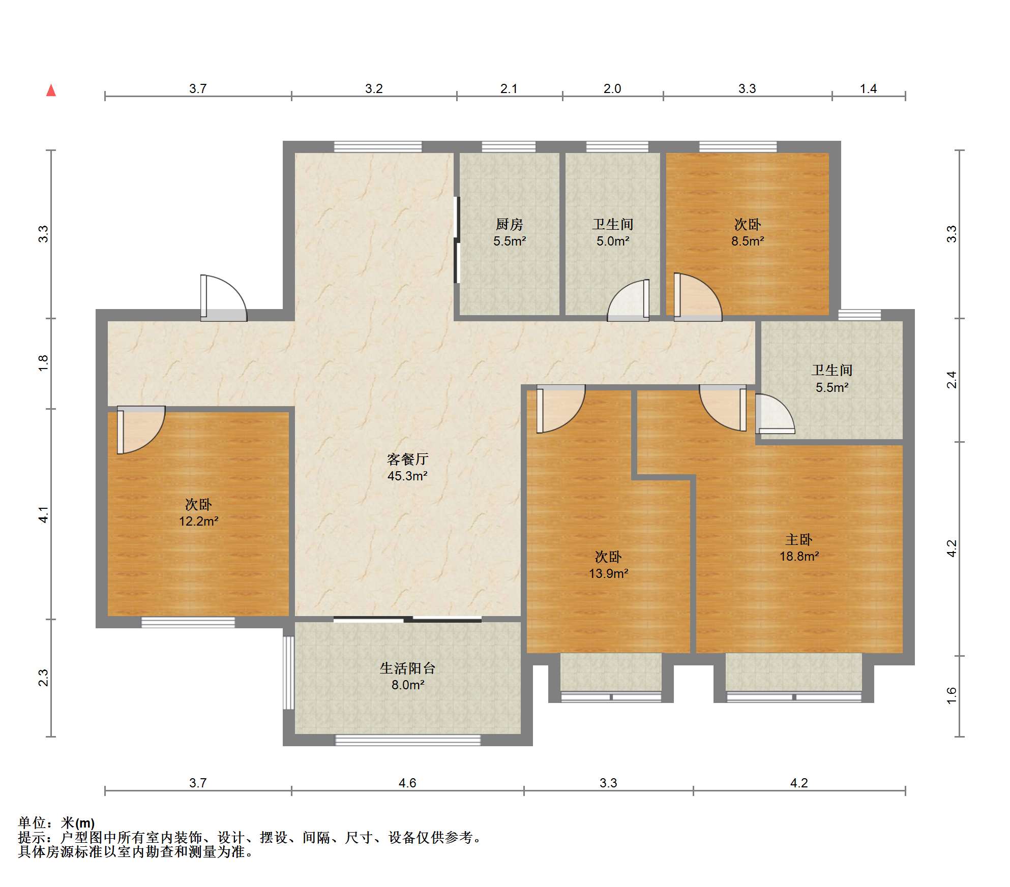中海铂樾府 4室2厅2卫 215m&sup2;